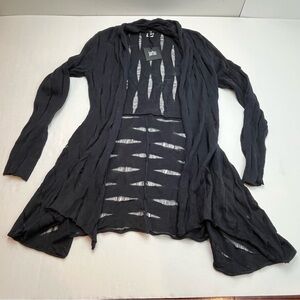 Jarbo Deconstructed Open Slash Knit Cardigan Sweater Wrap Women Size 42 / 14 NEW
